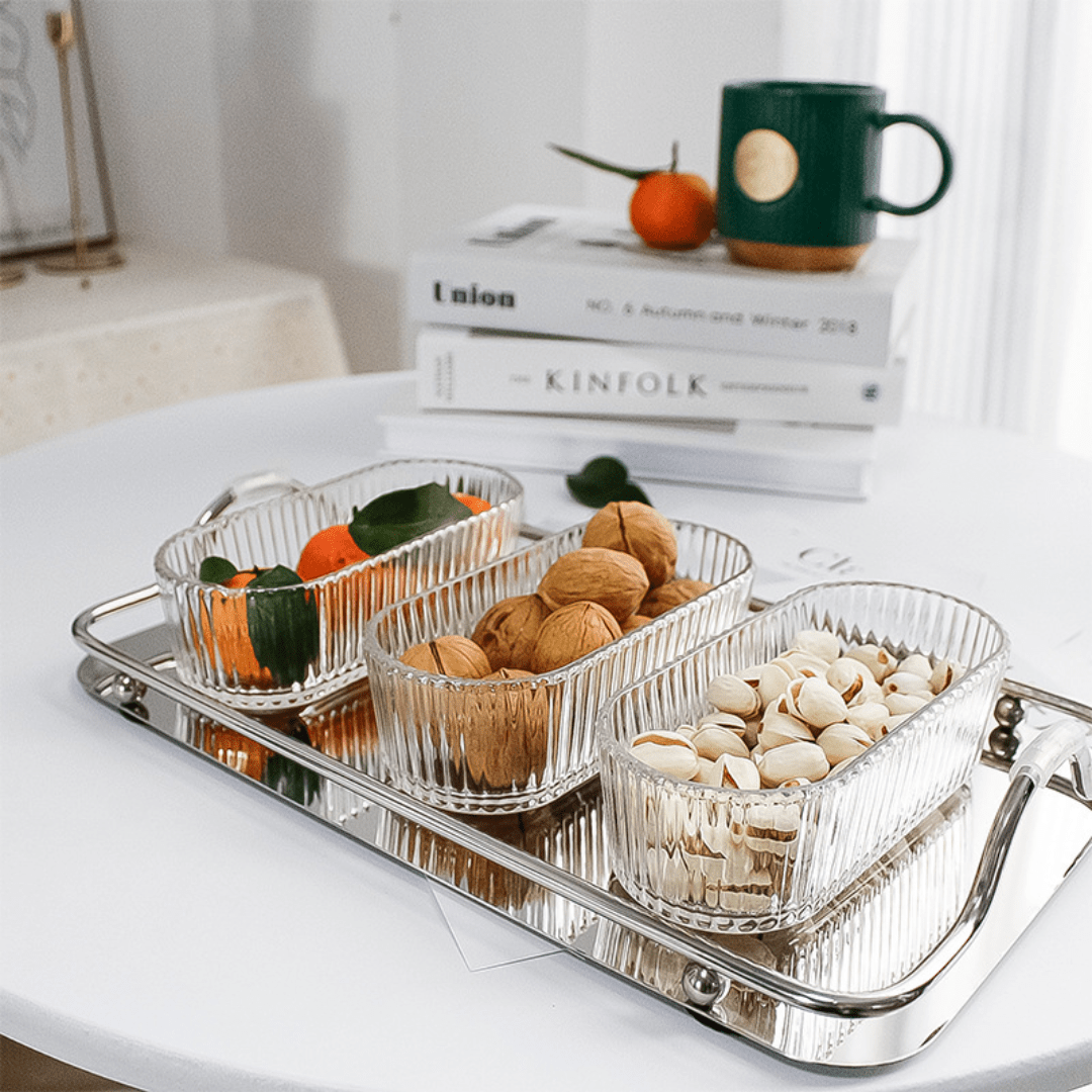 Multifunctional U-Shaped Vertical Stripe Snack Box