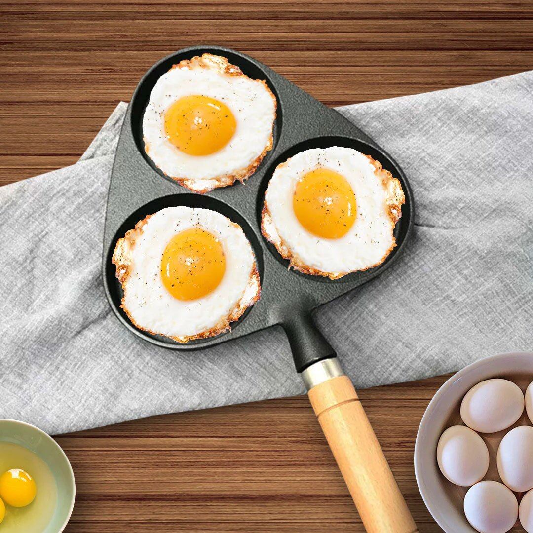 3-In-1 Cast Iron Cooking Pan (19cm)