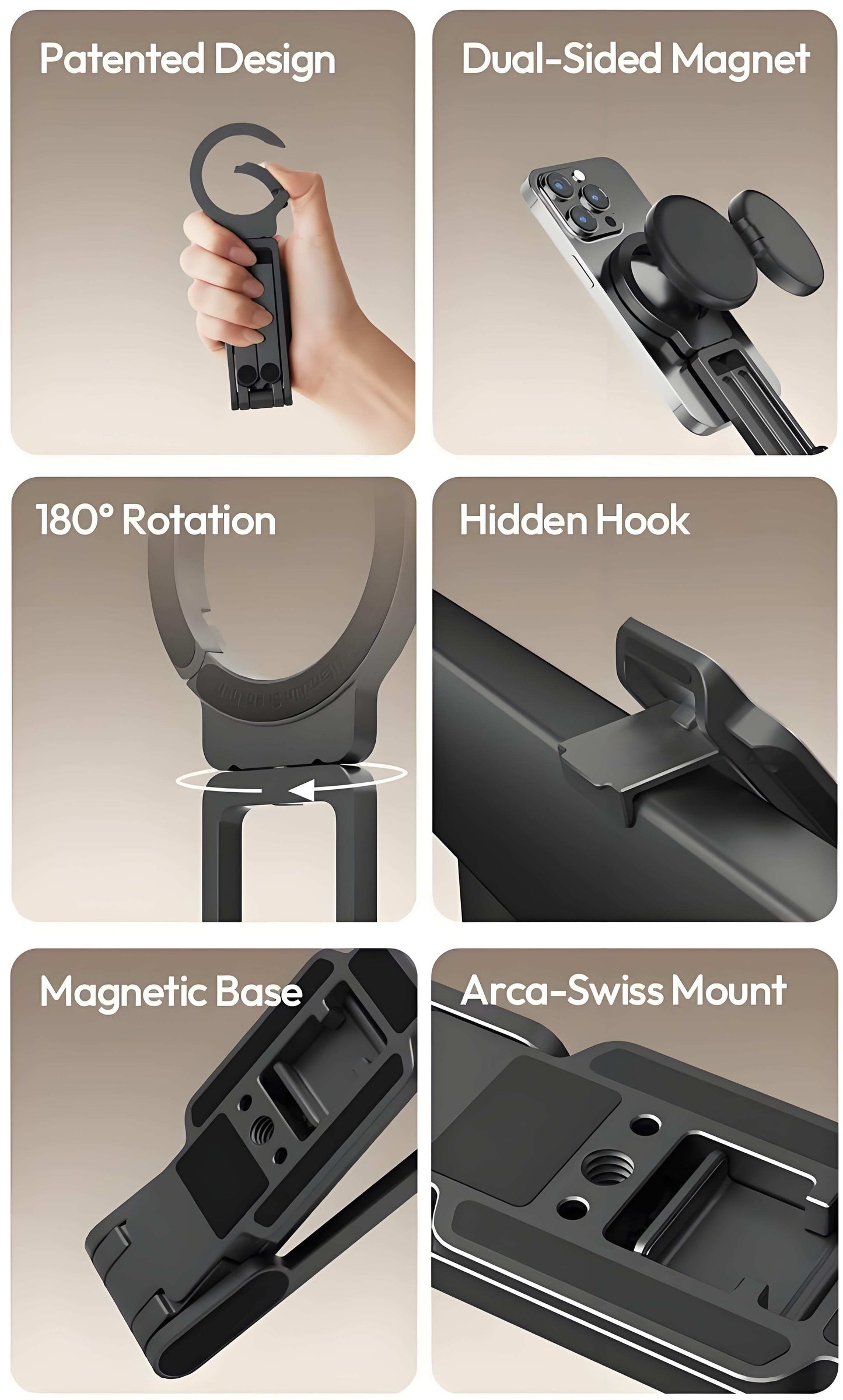 Strong Magnetic Phone Tripod for iPhone (50% OFF)