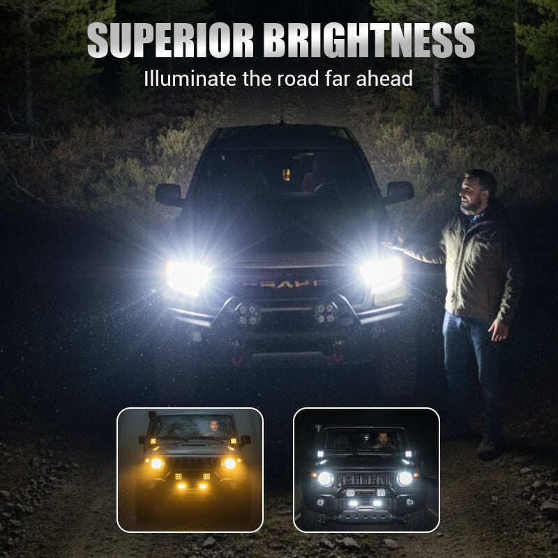 3-Inch 60W Dual-Color LED Spotlight Pods