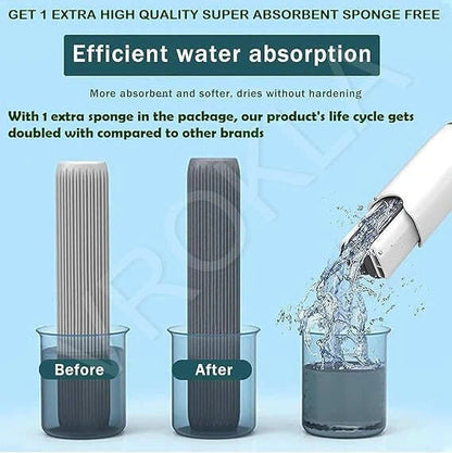 2-in-1 Mop | Self-Squeezing Roller | Lightweight & Space-Saving