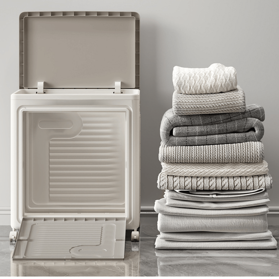 Space-Saving Multi-Functional Foldable Laundry Storage Basket (70L)