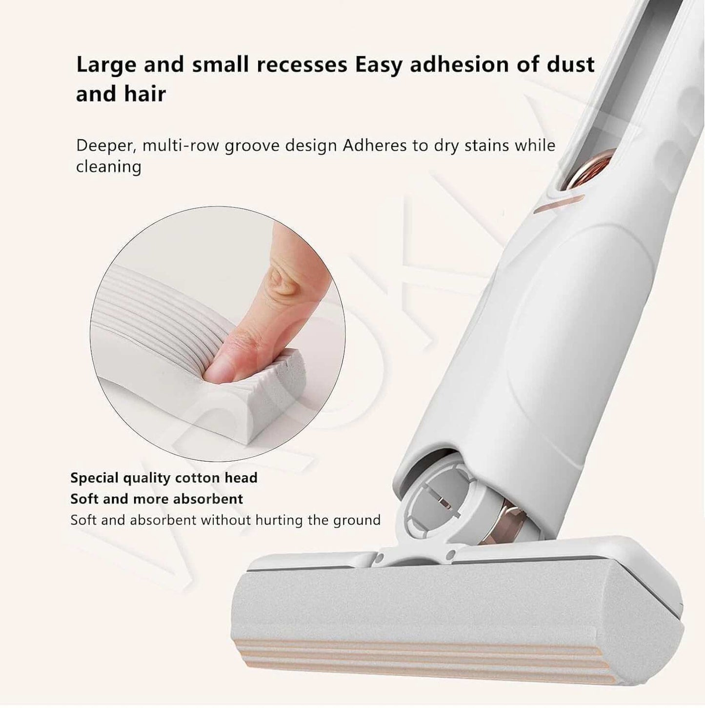 2-in-1 Mop | Self-Squeezing Roller | Lightweight & Space-Saving