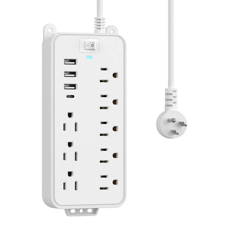 8-Outlet Power Strip with 3 USB Ports