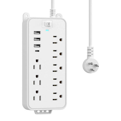 8-Outlet Power Strip with 3 USB Ports