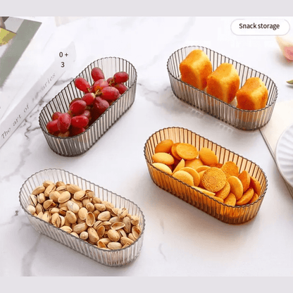 Multifunctional U-Shaped Vertical Stripe Snack Box