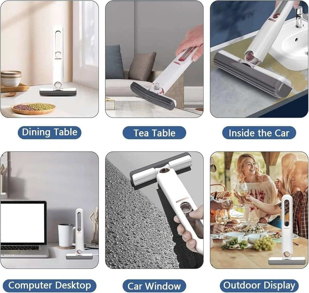 2-in-1 Mop | Self-Squeezing Roller | Lightweight & Space-Saving