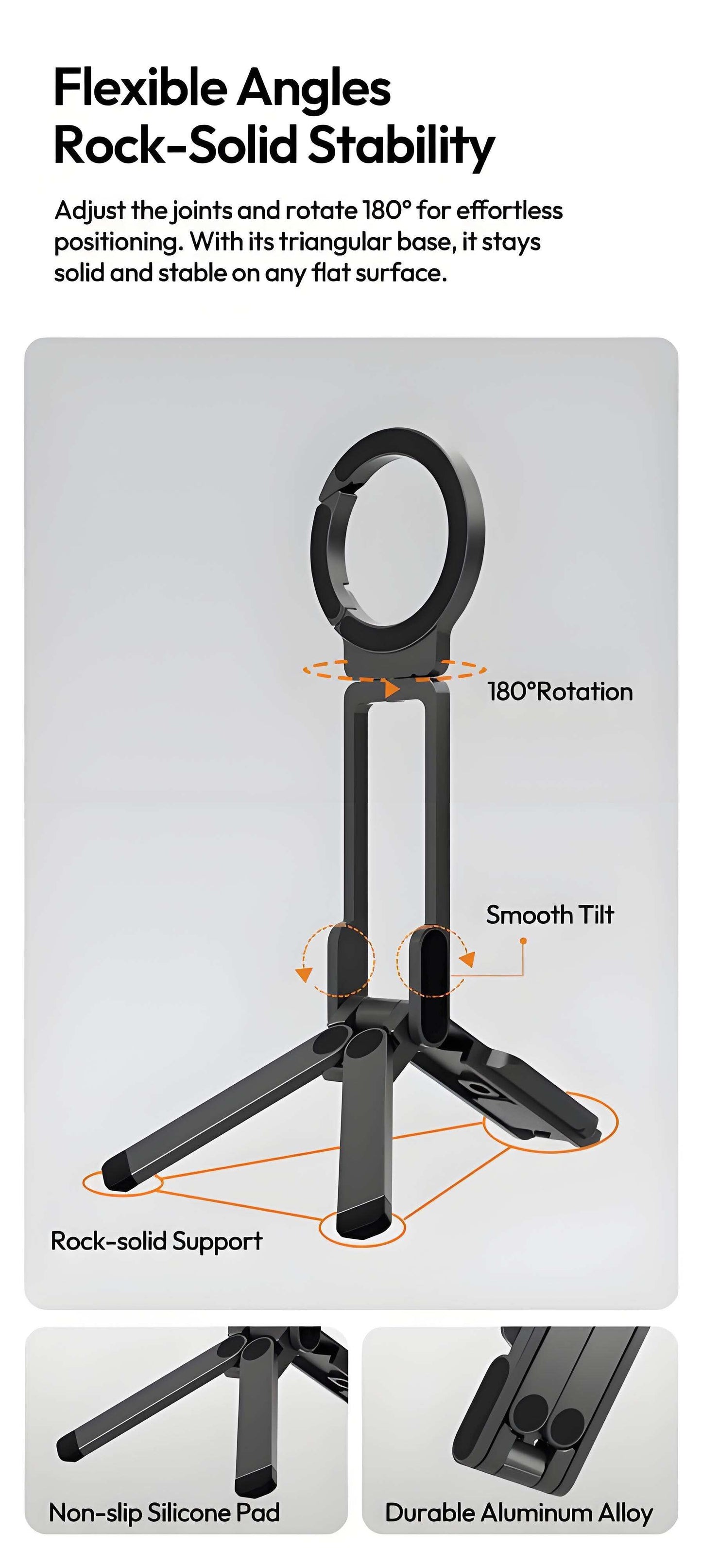 Strong Magnetic Phone Tripod for iPhone (50% OFF)