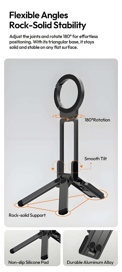 Strong Magnetic Phone Tripod for iPhone (50% OFF)