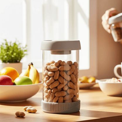 Premium Microwave Safe Borosilicate Glass Canister with Vacuum Lid