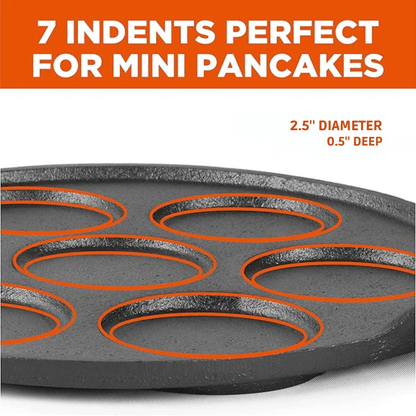 Cast Iron Mini Pancake Maker with Handle(23cm)